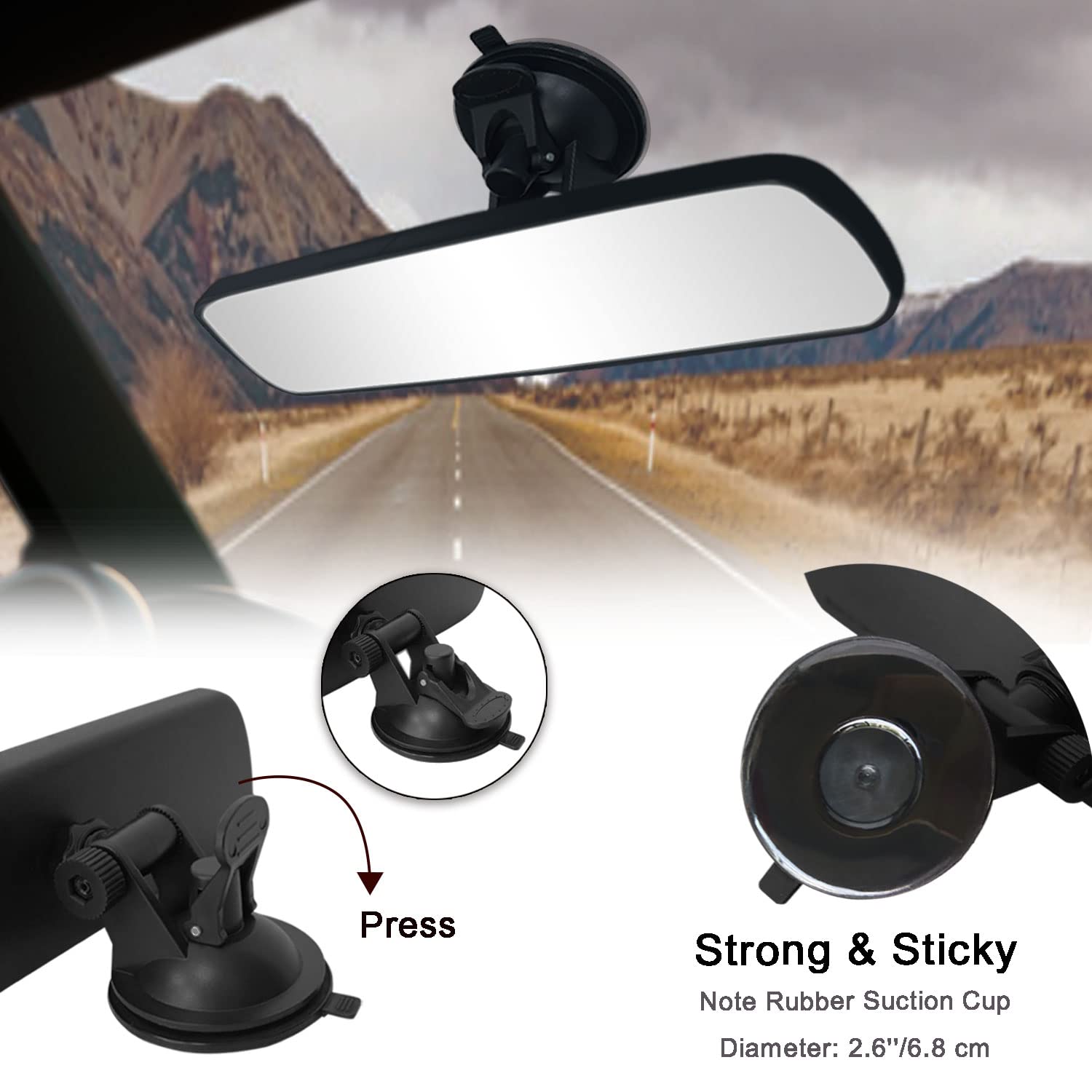LECAMEBOR strong suction cup for stable, reusable mounting