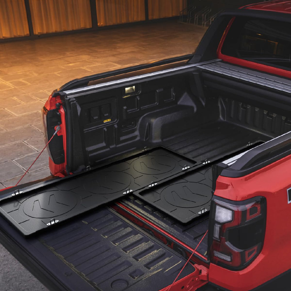 LECARDIO heavy-duty slide-out tray shown with easy access to tools and gear.