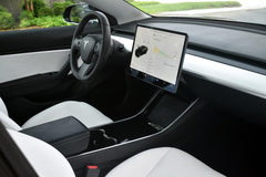 Lectron adapter connection plug engaged for fast charging at compatible stations.