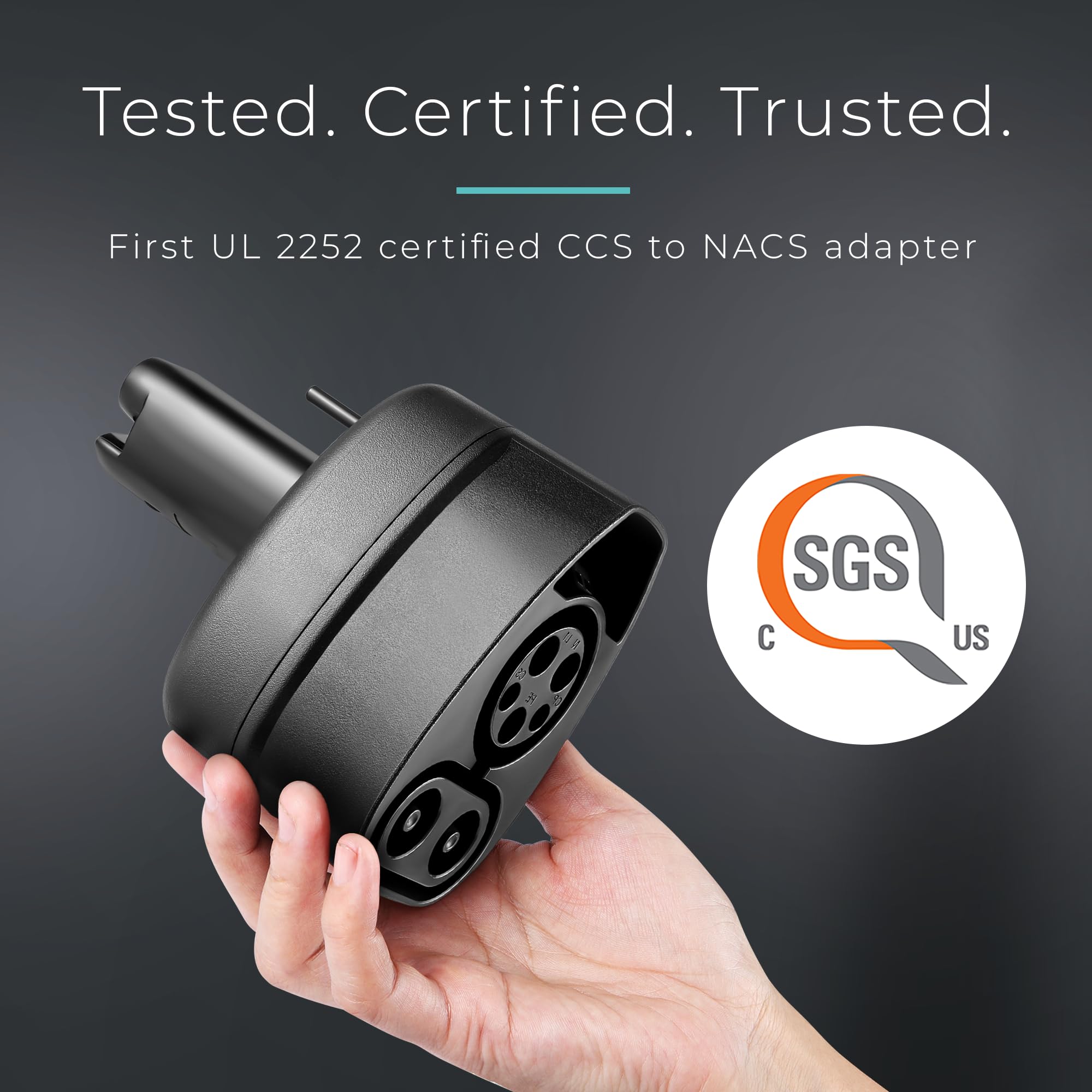 Lectron adapter UL 2252 certification close-up highlighting safety standards.