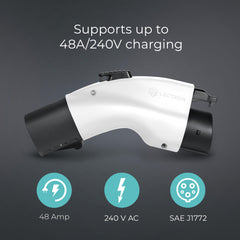Lectron Tesla to J1772 adapter enabling access to more charging sites.
