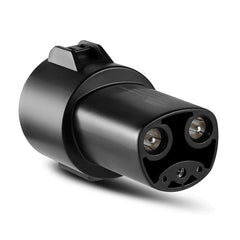 Lectron J1772 to Tesla adapter front view highlighting 80A charging capability