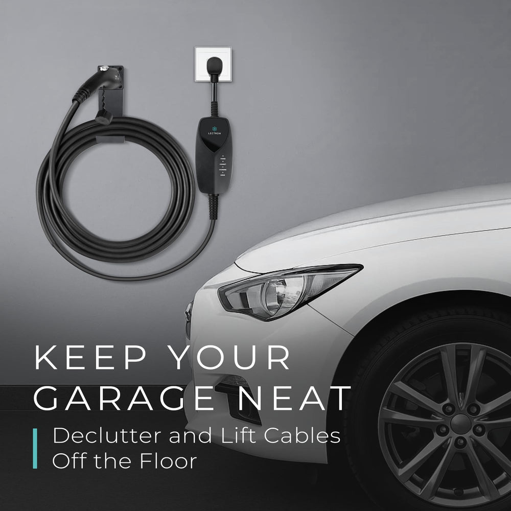 Lectron J-Hook lifts the charging cable off the ground to prevent wear.