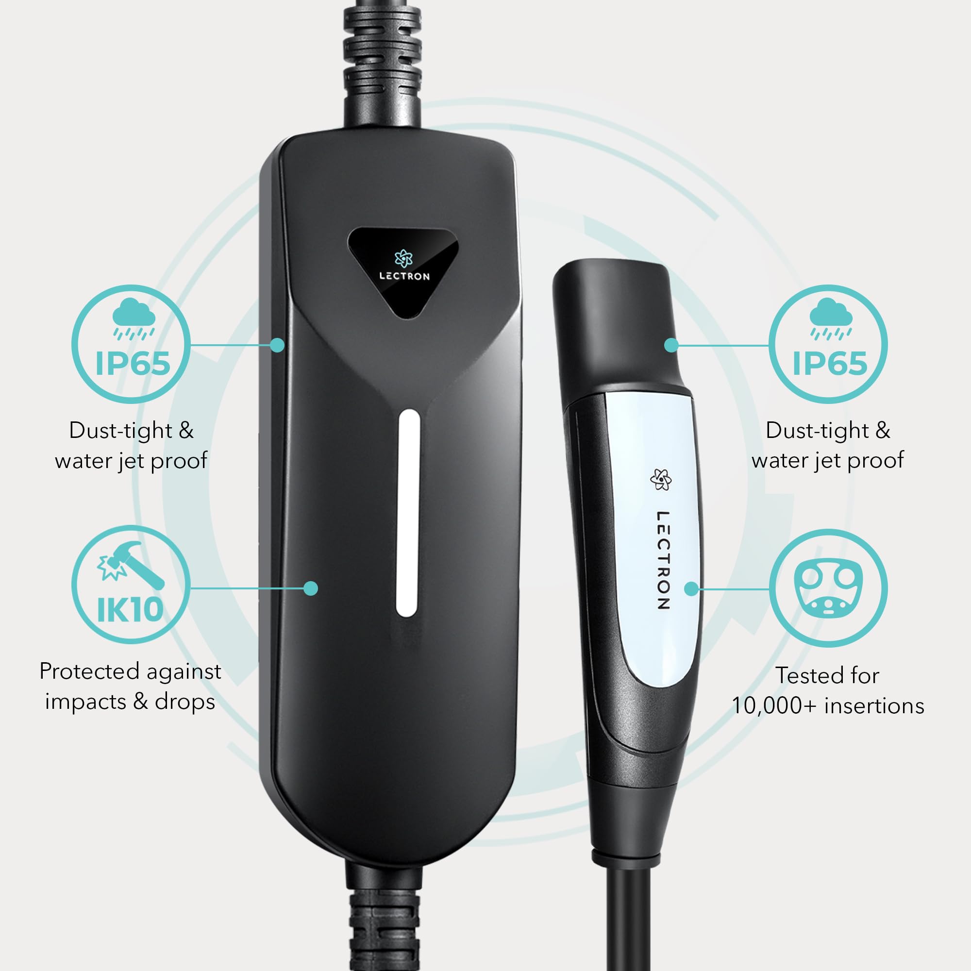 Lectron LED status indicators provide quick charging updates.