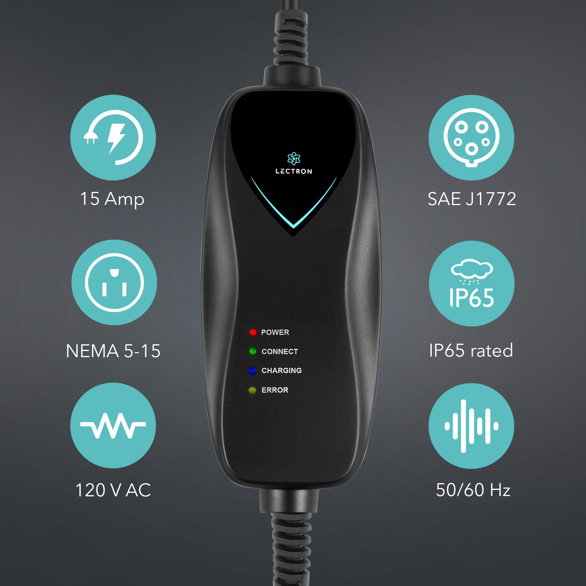 Lectron Level 1 EV Charger Energy Star efficiency reduces energy waste