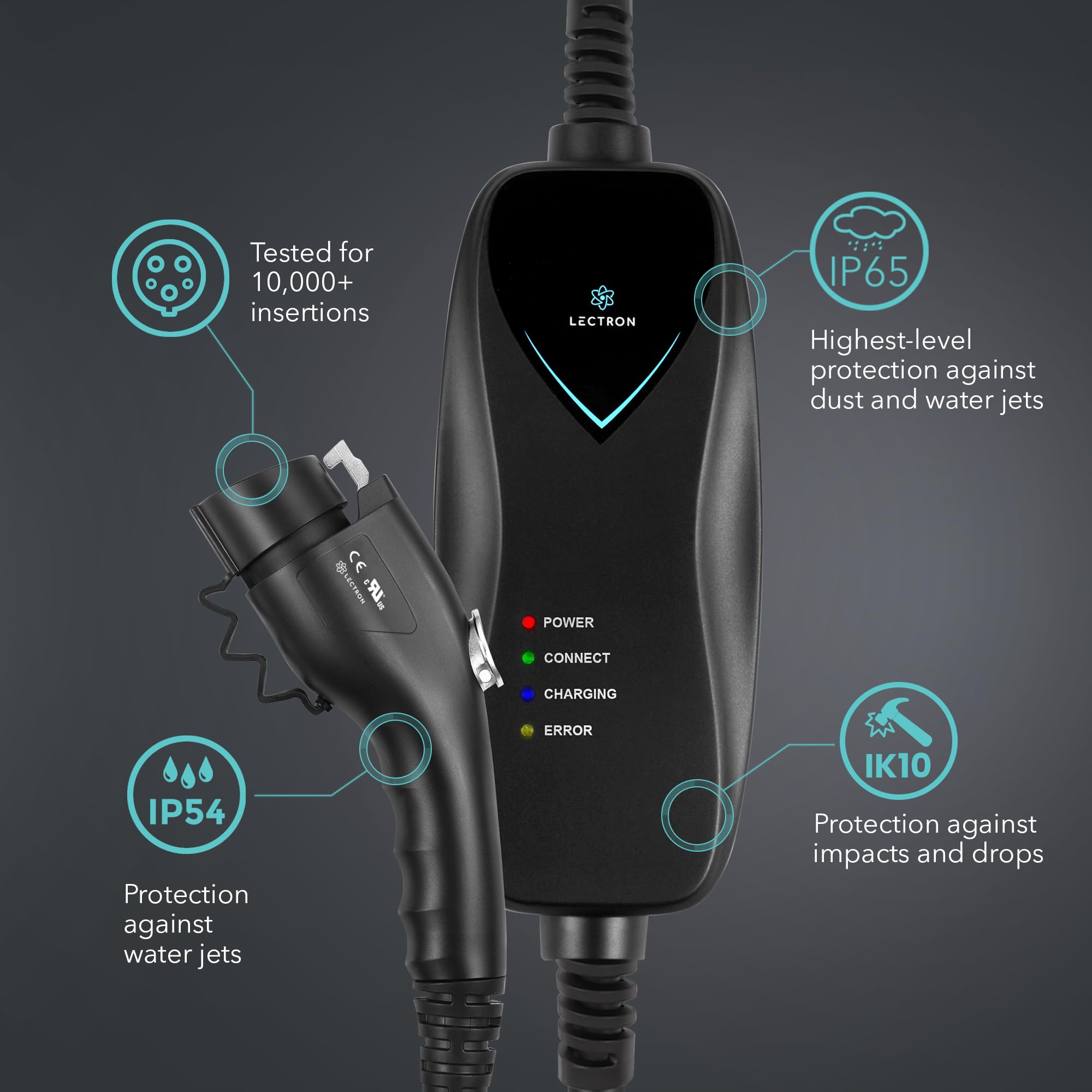 Lectron Level 1 EV Charger ETL certified for safe home charging