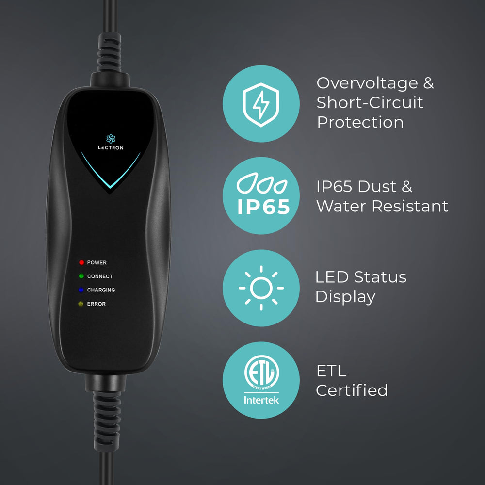 Lectron Level 1 Tesla Charger portable and compact for travel and emergencies.