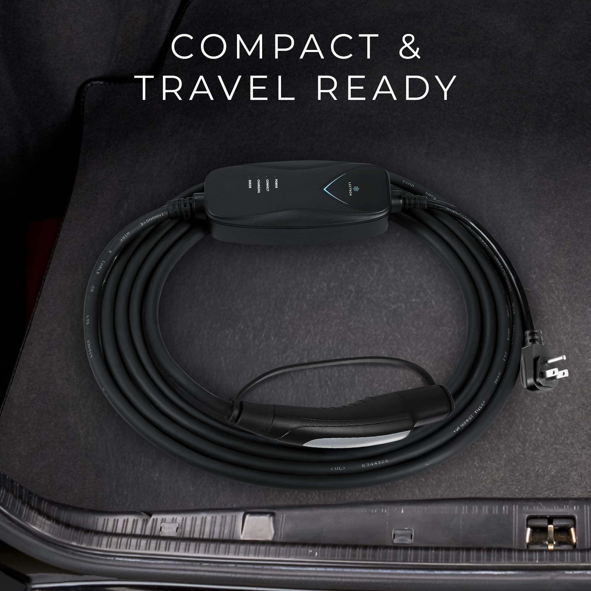 Lectron Level 1 Tesla Charger with safety protections for reliable charging.