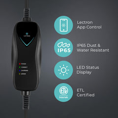 Lectron Level 1 Charger with app control for remote monitoring.