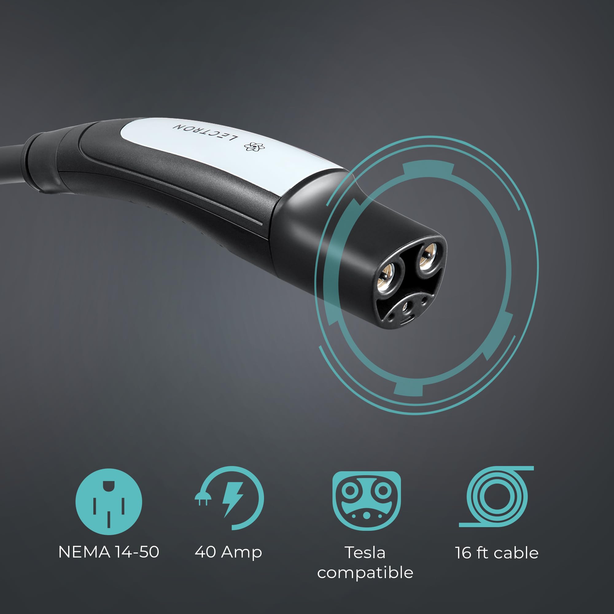 Charging at up to 36 miles per hour with the Lectron Level 2 charger.