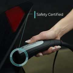LED status indicator on the Lectron charger signals safe charging operation.