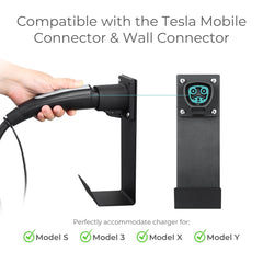 Lectron Tesla NACS J-Hook keeps the charging cable off the ground.