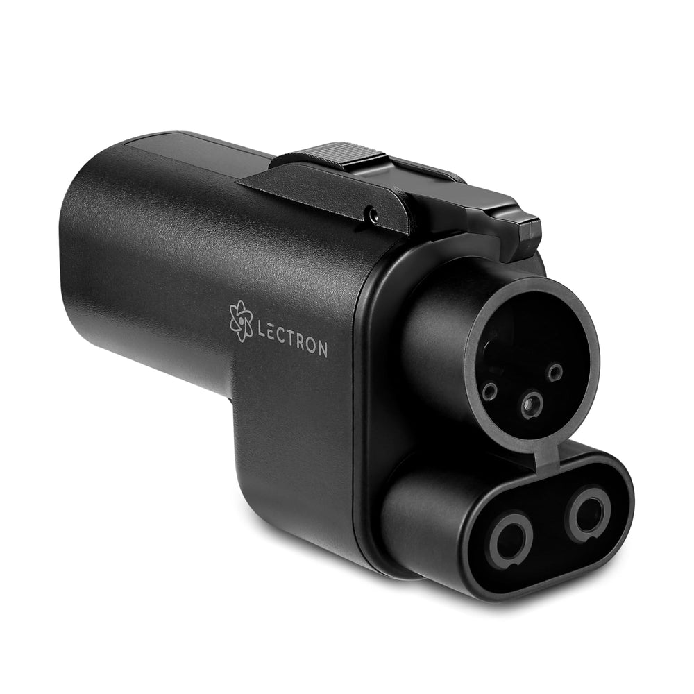 Lectron Vortex Plus adapter enabling NACS to CCS for CCS1 EVs at Superchargers