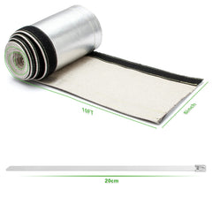 Close-up of LEDAUT aluminized outer face showing durable heat resistance.