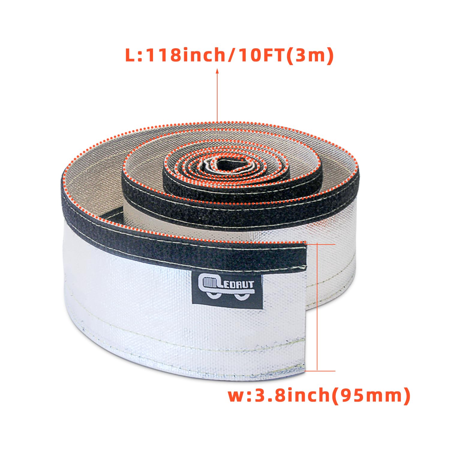 LEDAUT Heat Shroud Sleeve with hook-and-loop closure for quick, secure installation.