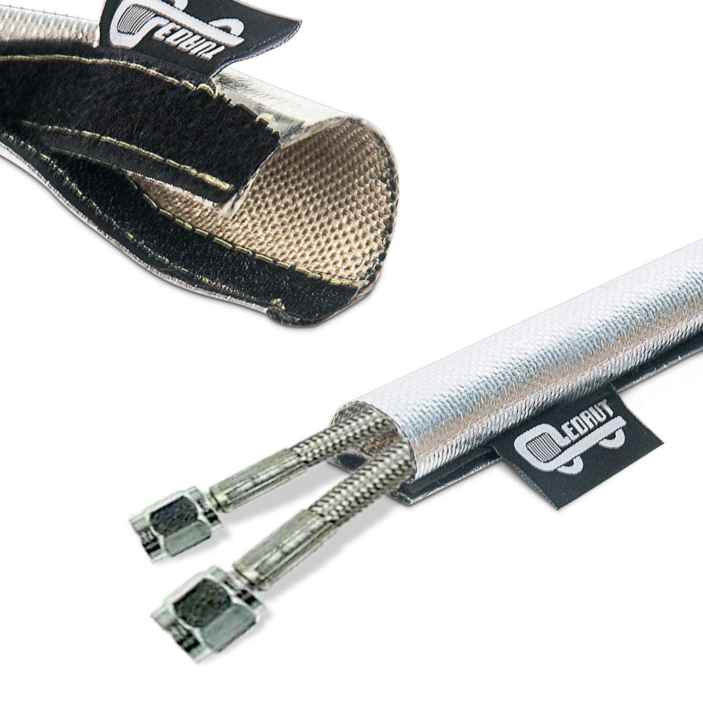 LEDAUT heat shroud barrier shields cables and hoses from radiant heat.