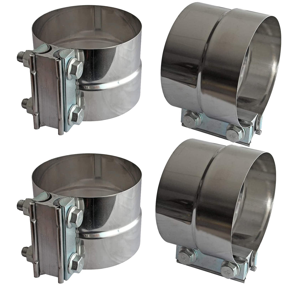 LEDAUT exhaust band clamp seals 5in OD to 5in ID pipes for reliable muffler connections.