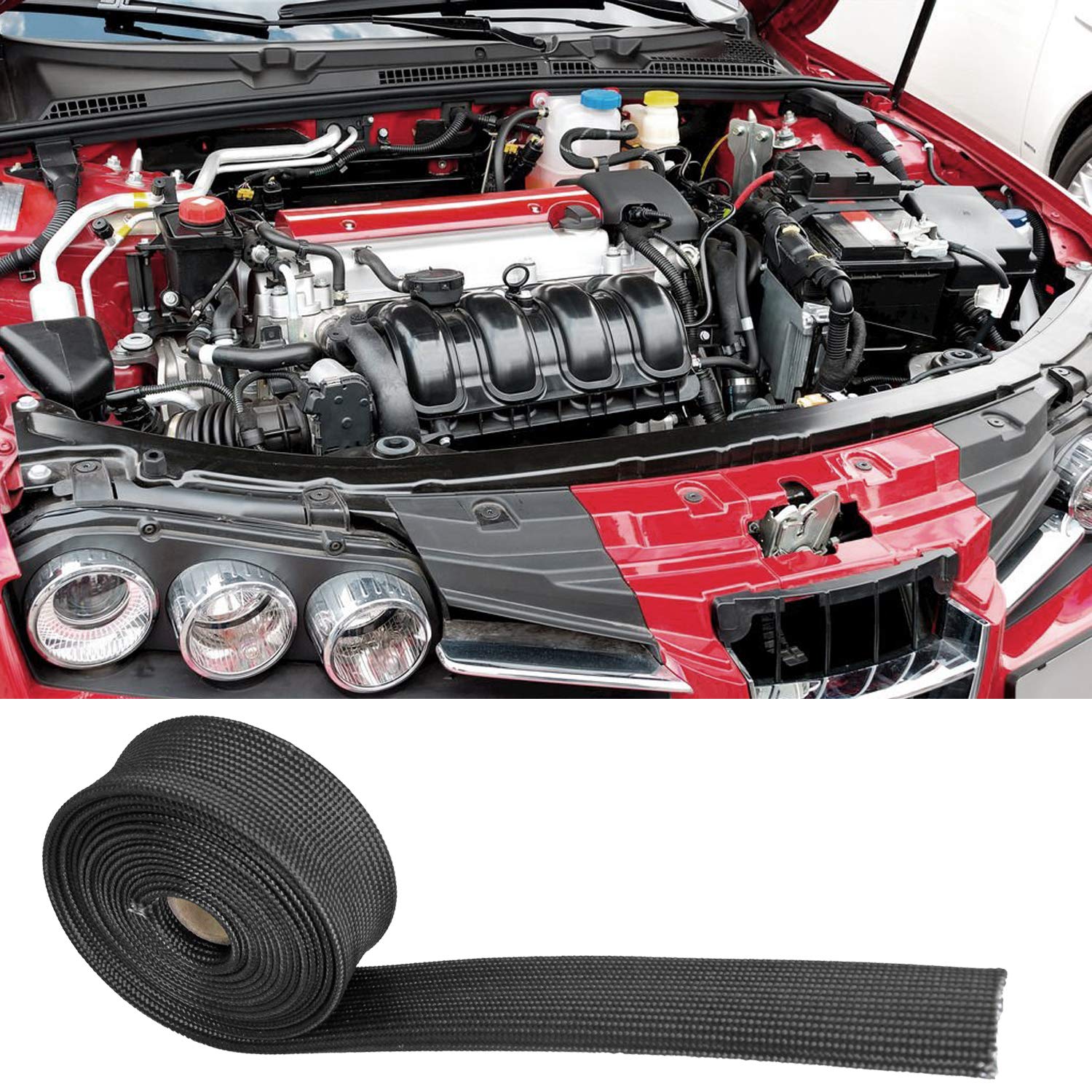LEDAUT sleeve protects brake lines and spark plug wires during routing