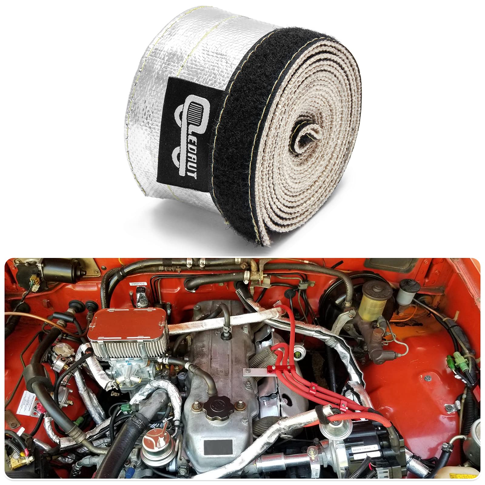 LEDAUT insulation material reduces heat transfer around wiring and hoses.