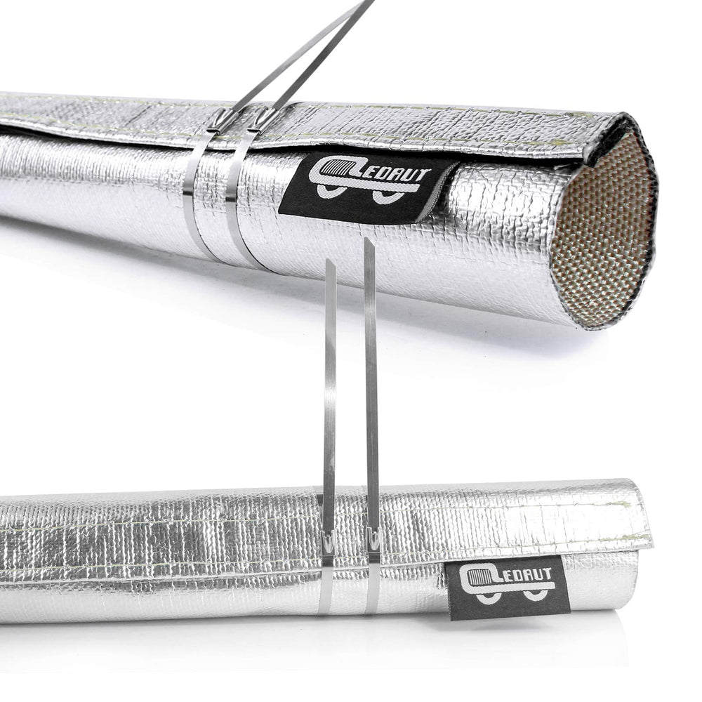 LEDAUT heat shield package includes sleeve and ten zip ties