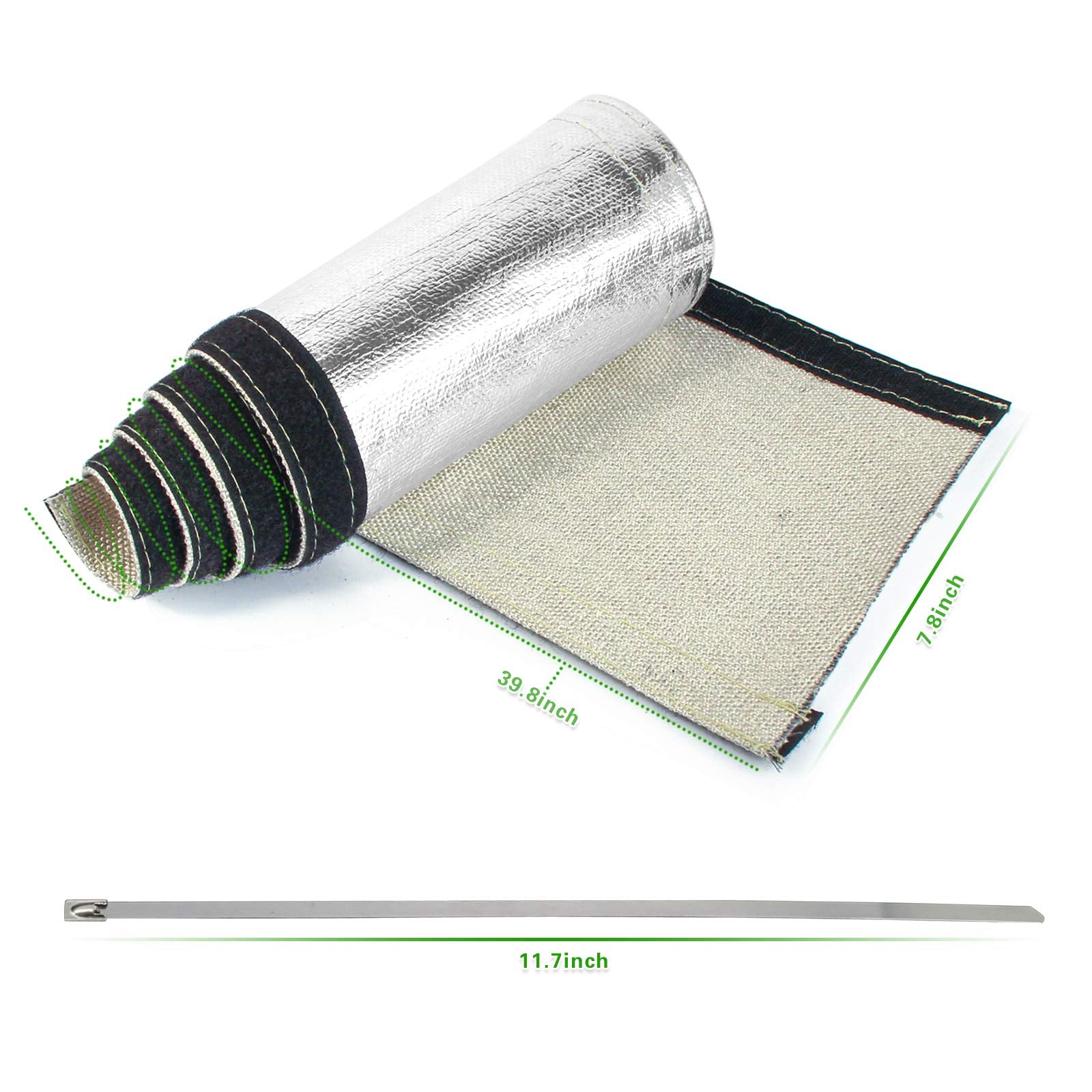 Close up of LEDAUT heat shield sleeve material for heat resistance