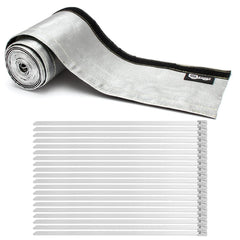 LEDAUT Heat Shroud aluminized sleeve protecting a fuel line from heat and grime