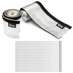 LEDAUT heat shroud sleeve aluminized 10ft wrap protects cables from high heat