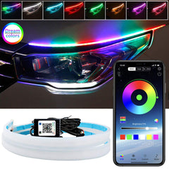 LEDCARE Dreamcolor DRL strip creates a dynamic color chase for night visibility