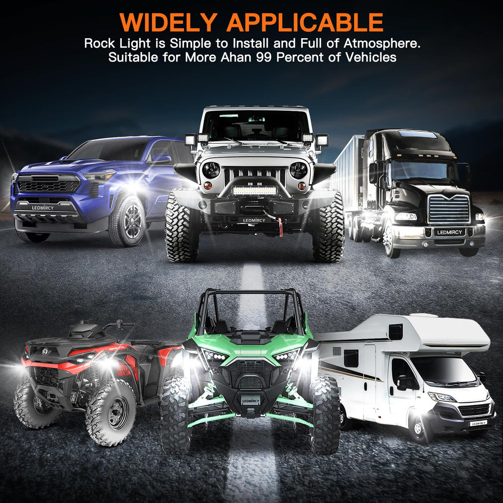 LEDMIRCY R6 IP68-rated durability for rain mud and snow.