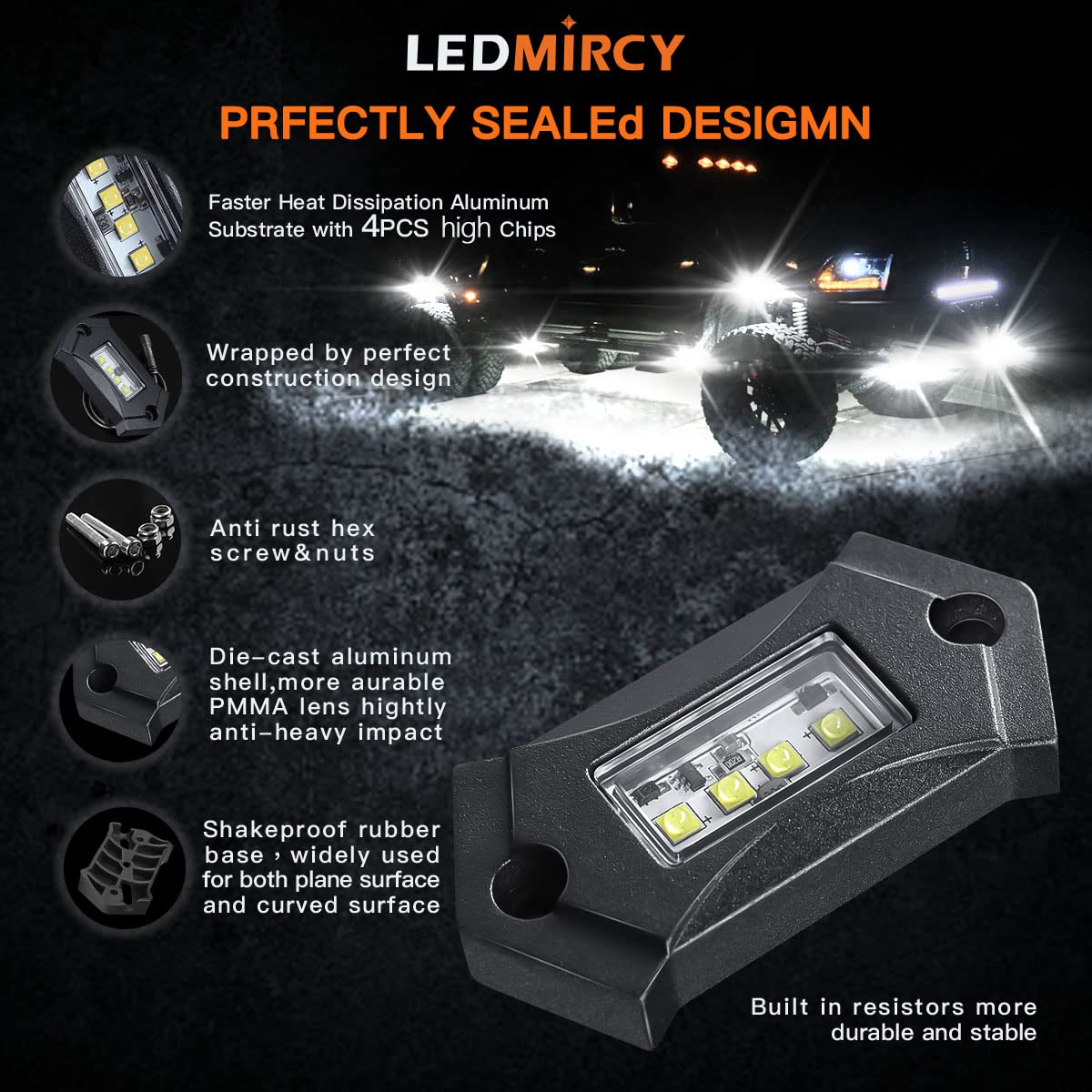 LEDMIRCY 23.3 ft wire harness with fuse switch enables flexible installation.