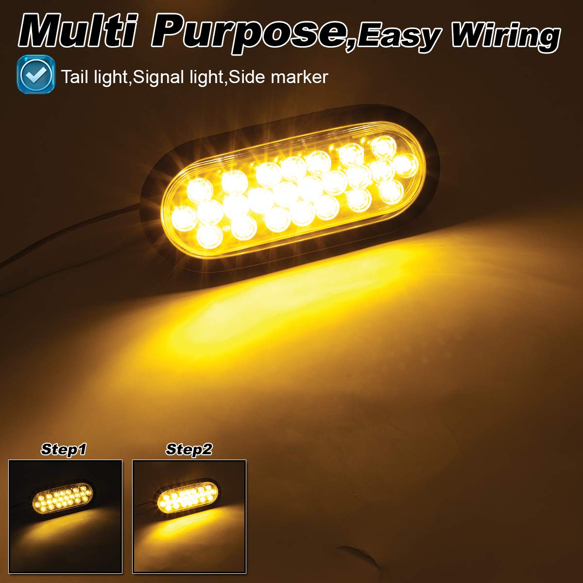 Ledvillage rear view marker with plug-socket installation guidance.