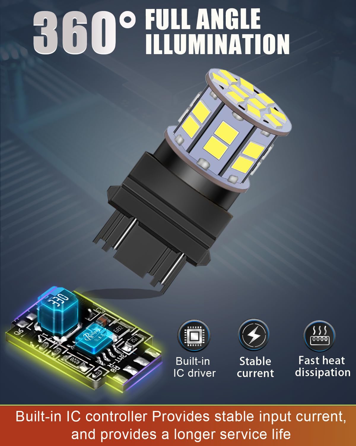 LEDYOTRY 3157 daytime running light for better daytime visibility