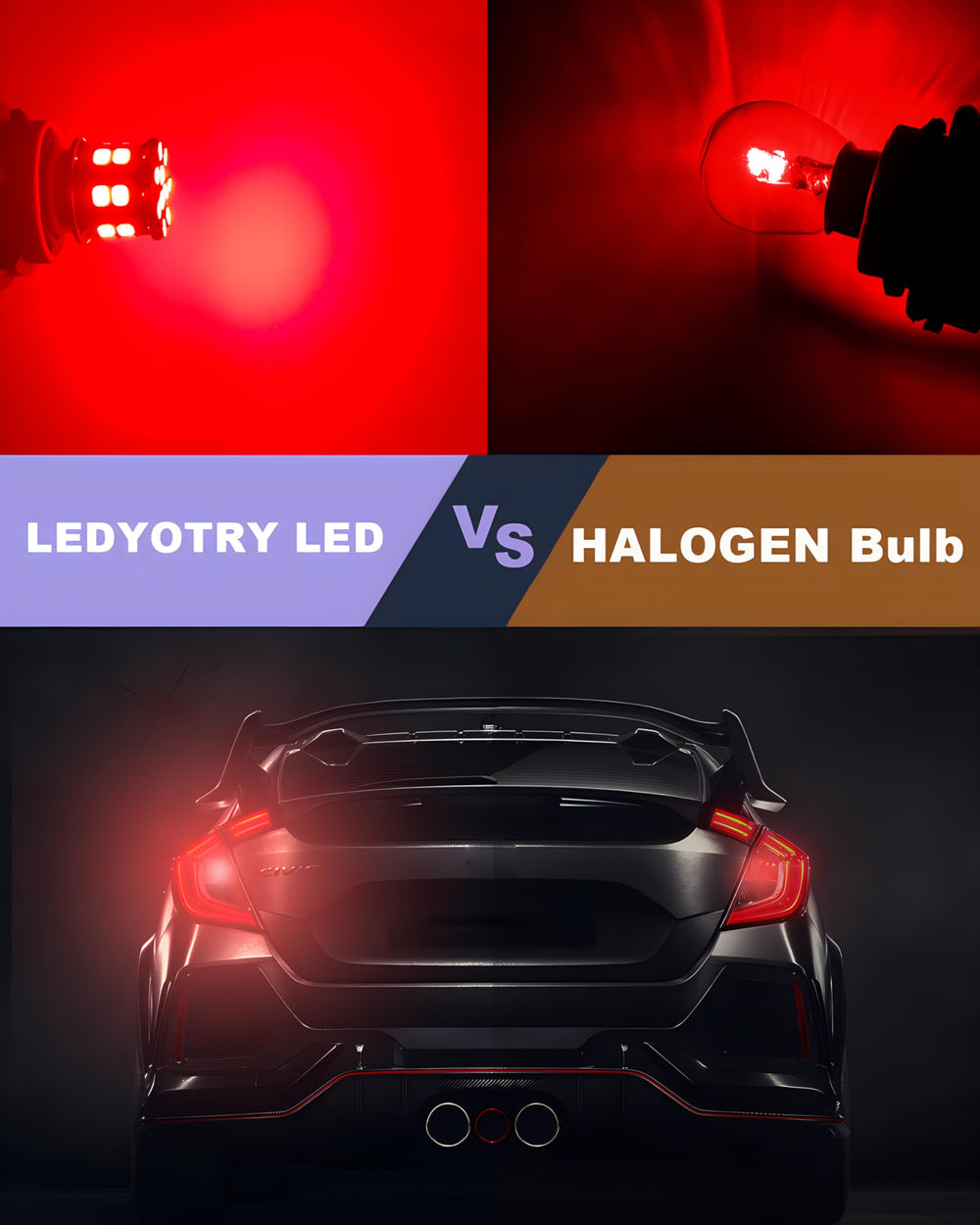 LEDYOTRY 3157 bulb includes smart IC driver for stable brightness and safe temperature.