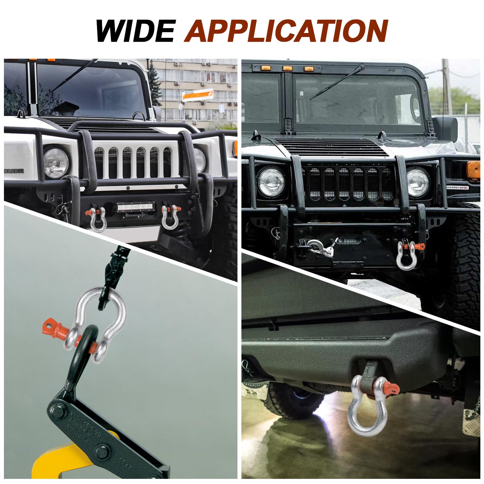 Leero two-pack shackle set simplifies roadside recovery and towing readiness.