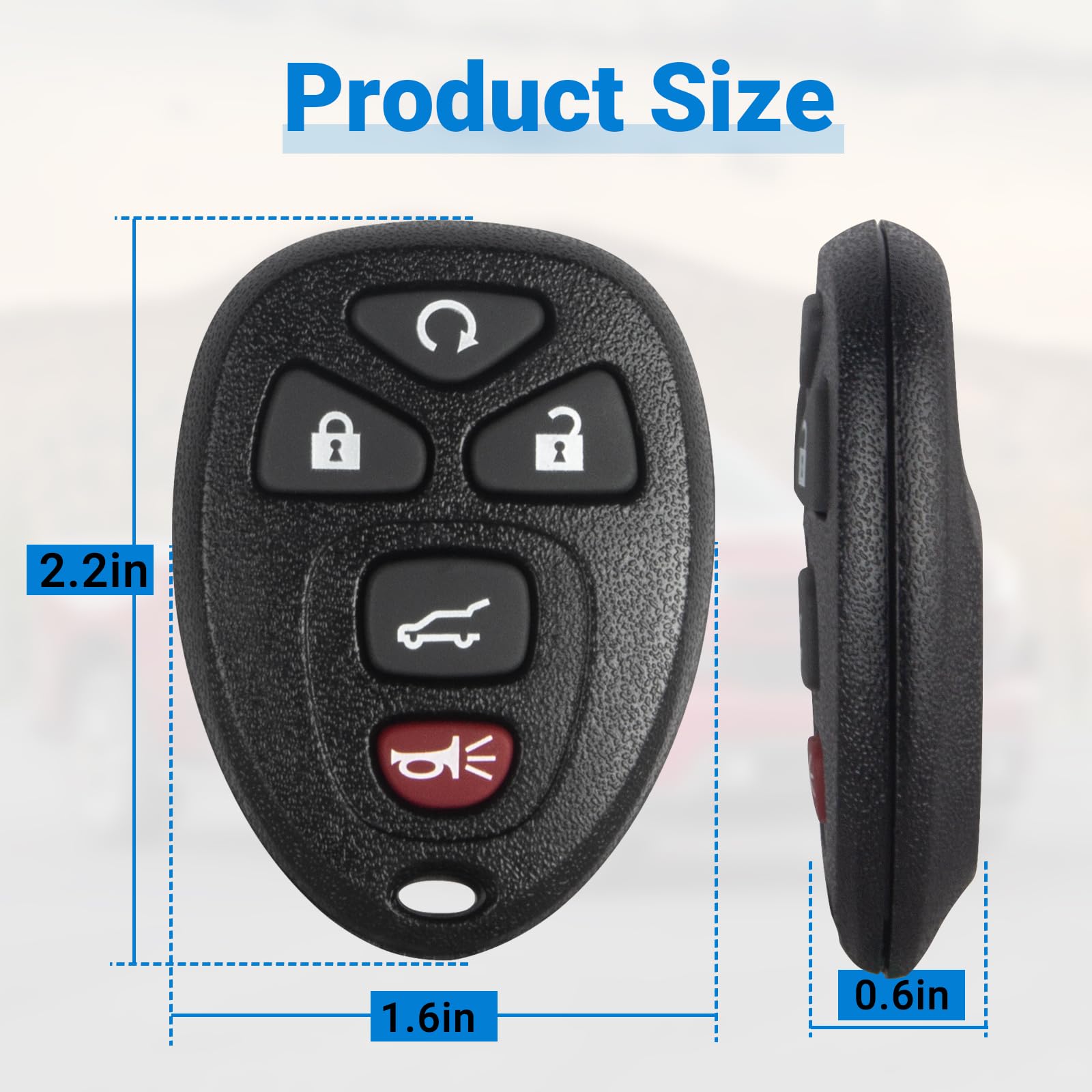 Lehicriar car keyfob for Buick Enclave (2008-2017), affordable substitute
