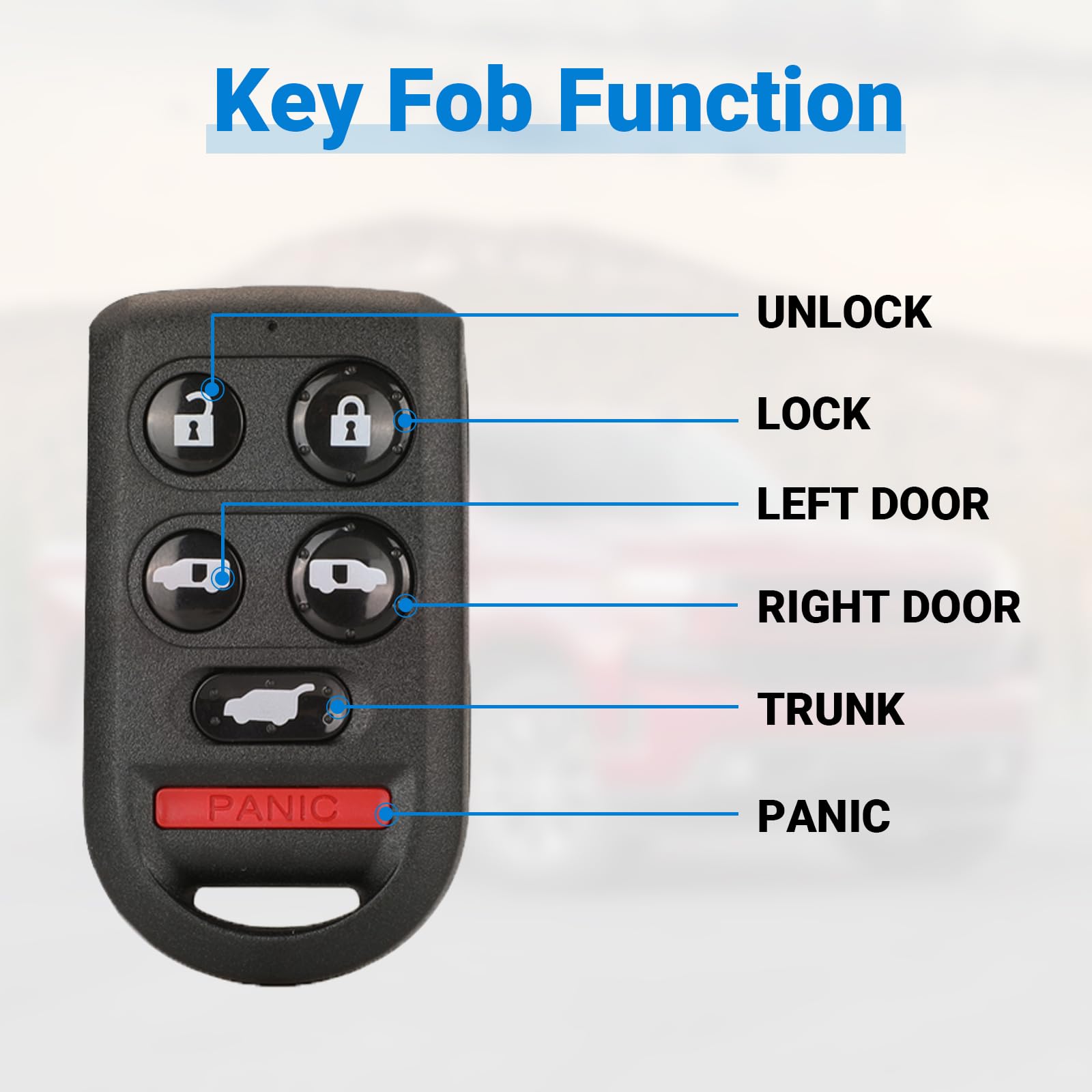 Lehicriar OUCG8D-399H-A compatible fob for Odyssey replacement