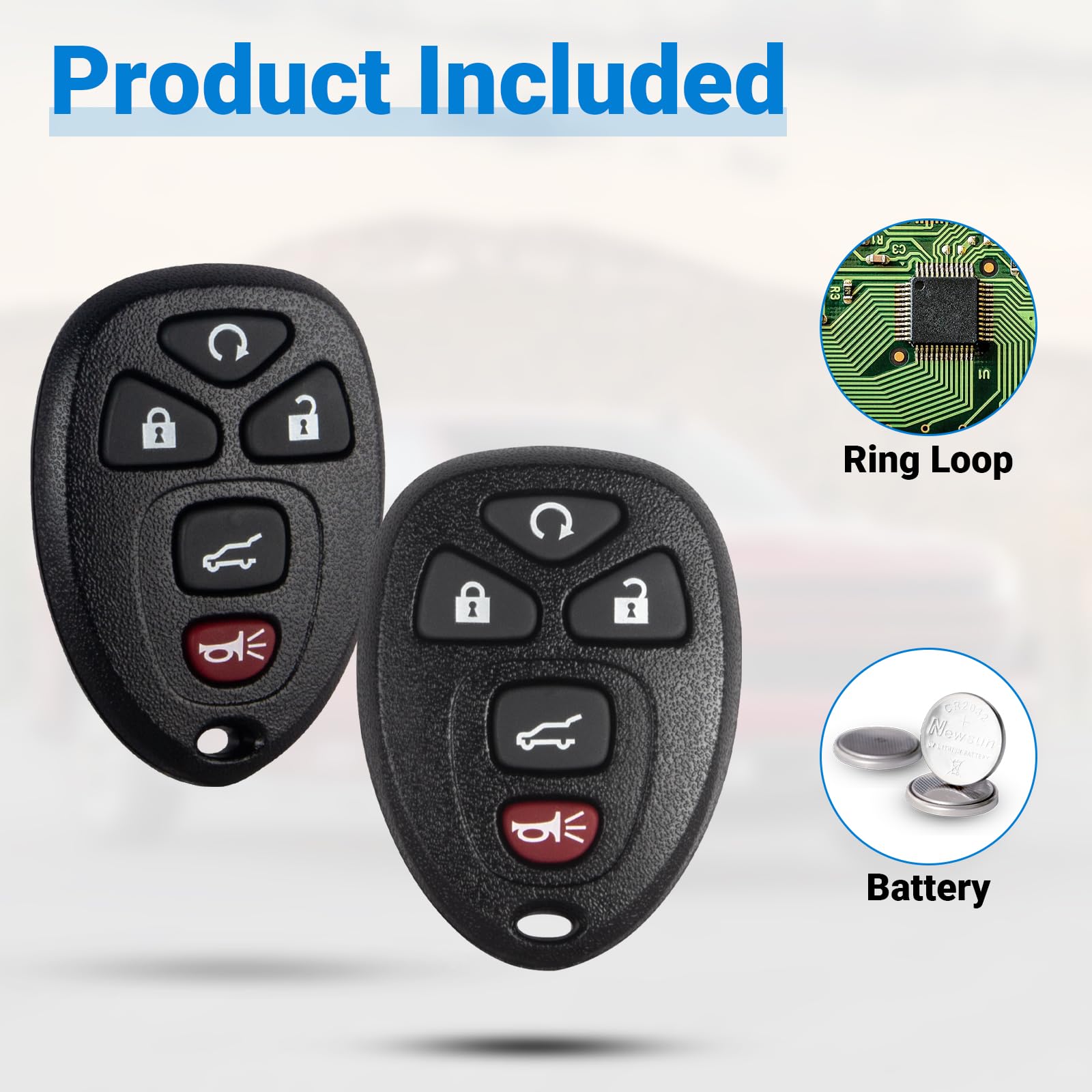Lehicriar replacement remote fob for OUC60270-60221, handy spare key fob