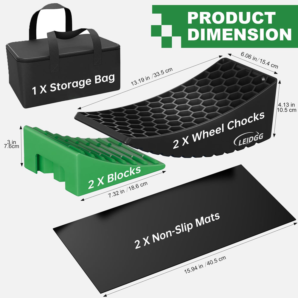 Anti-slip mats from LEIDGG boost traction between wheel and leveler.