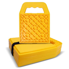 LEIDGG four pack camper jack pads with easy grip handle for quick setup