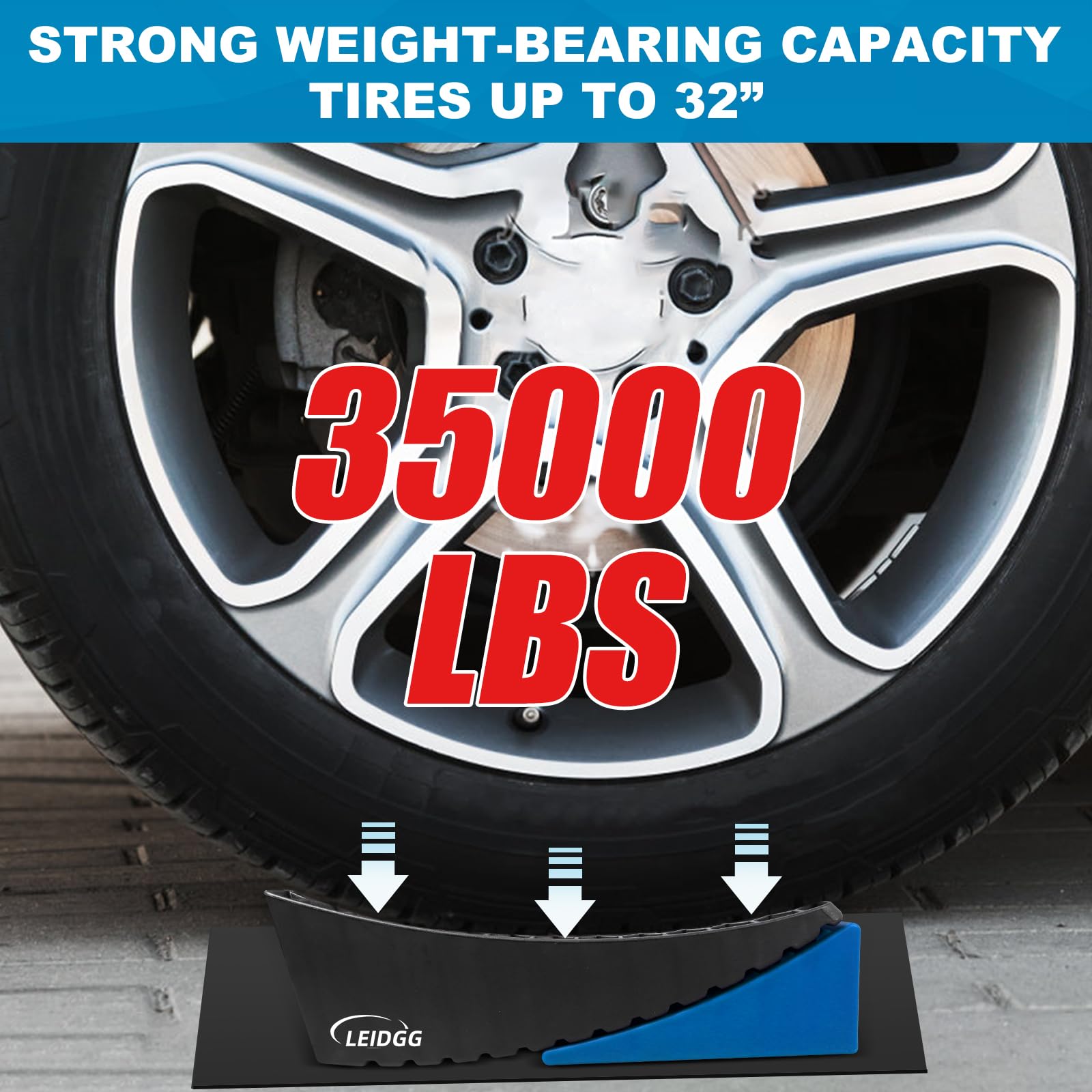 LEIDGG RV leveling blocks side view highlighting portable carry compact design