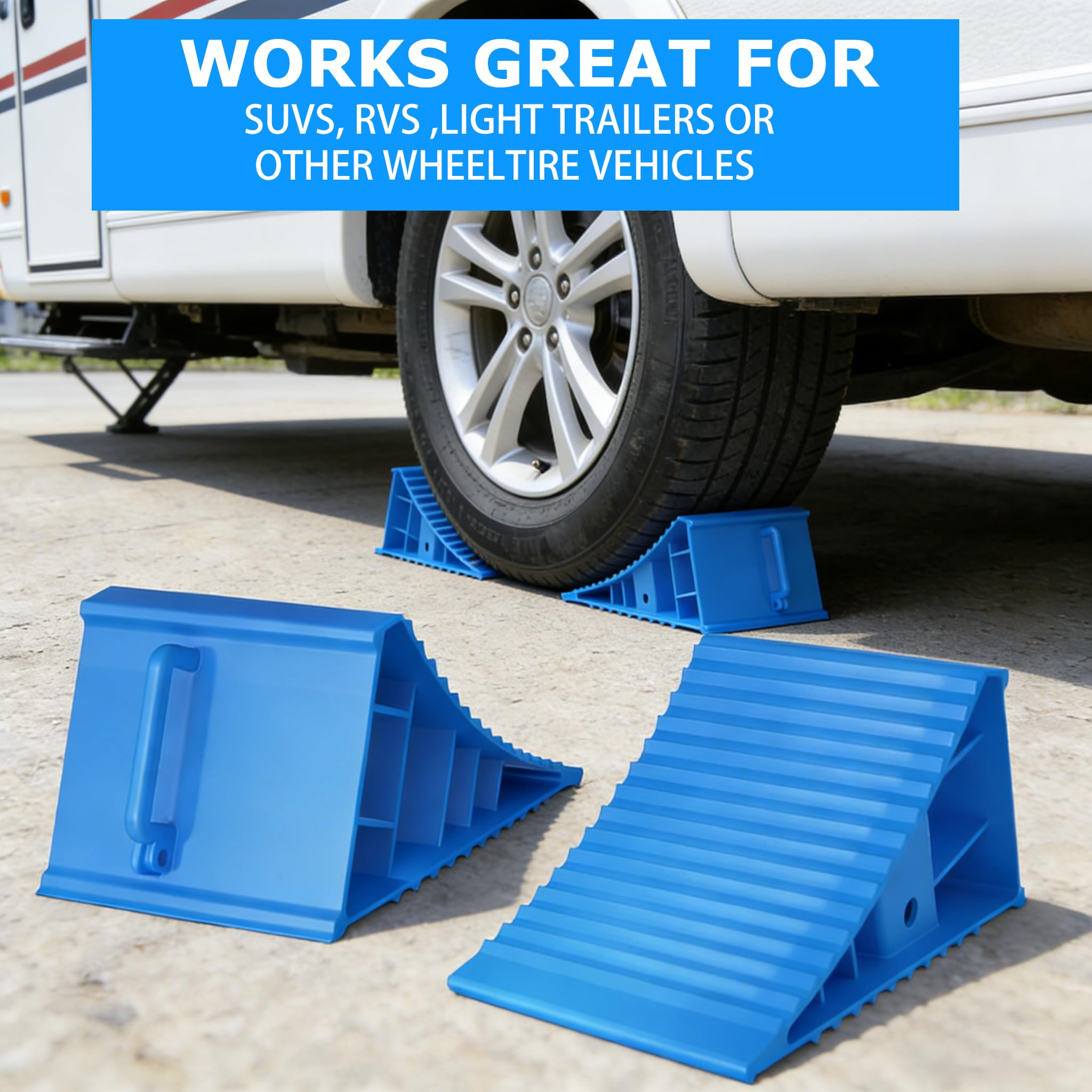 LEIDGG wheel chocks are compact and travel-friendly for road trips.