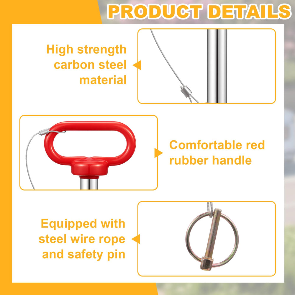 LEIFIDE galvanized carbon steel hitch pin resists weather and grime