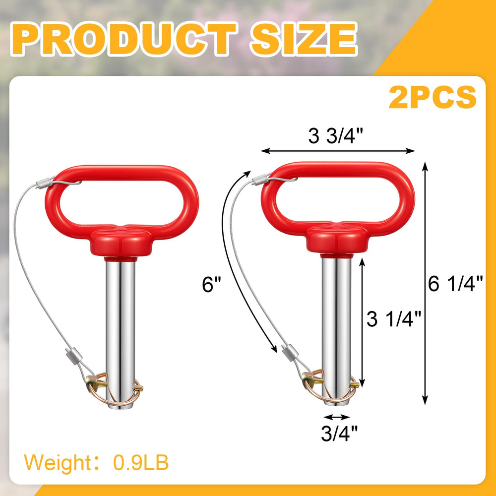 LEIFIDE wire rope and safety pin keep the hitch pin within reach
