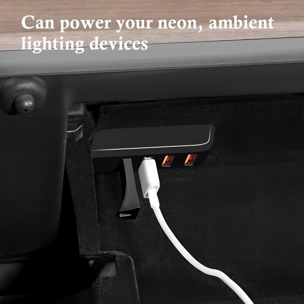 Leikaendi glove box hub protects against overcurrent and overheating.
