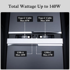 Leikaendi 65W/30W cables enable laptop and device charging.