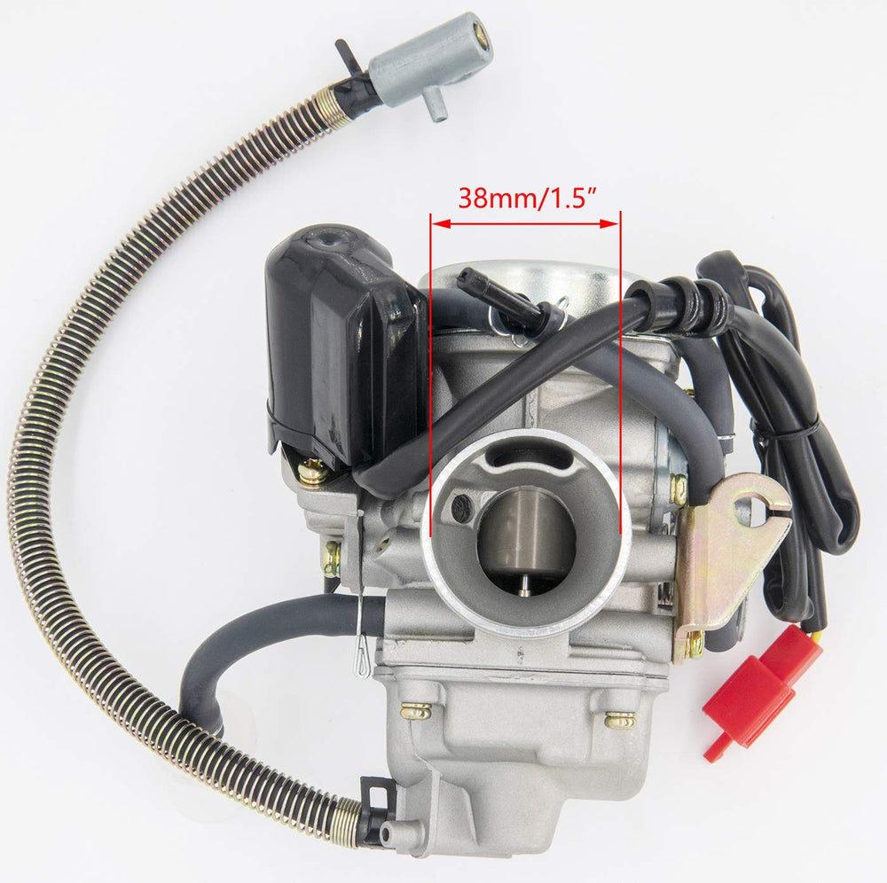 GY6 24mm intake side on LEIMO KPARTS carburetor for precise fuel mix