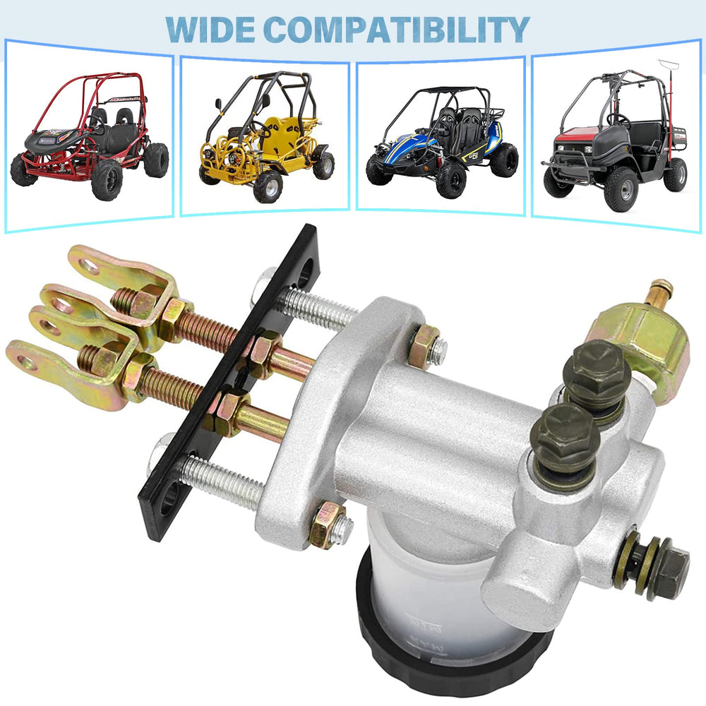 LEIMO KPARTS hydraulic brake master cylinder for a 200cc go-kart with durable aluminum alloy.