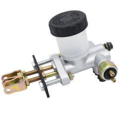 LEIMO KPARTS hydraulic brake master cylinder installed on a 90cc go-kart for reliable stopping.