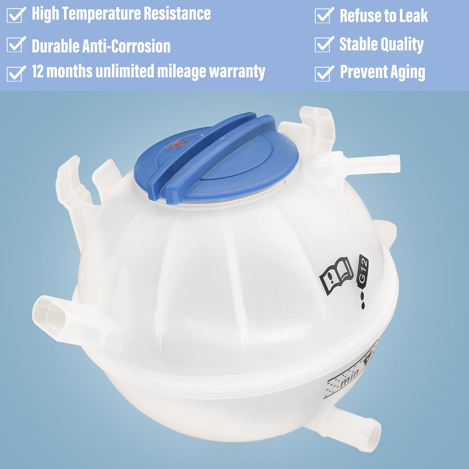 LEIMO KPARTS oe-fit reservoir matches 1K0121407A for precise original-style replacement