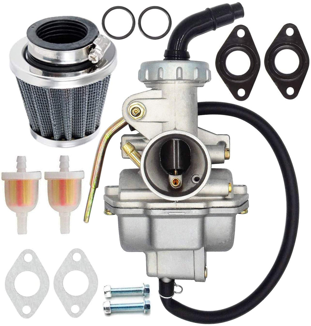 LEIMO KPARTS PZ20 carburetor with air fuel filter enhances intake for ATVs and go karts